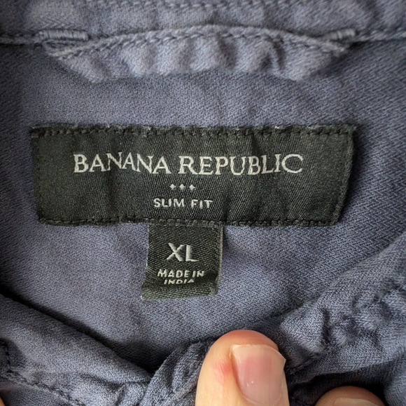 Banana Republic blue long sleeve button-down shirt XL - Picture 4 of 5